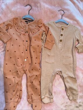 Cotton jumpsuit bundle  6-9m NWOT